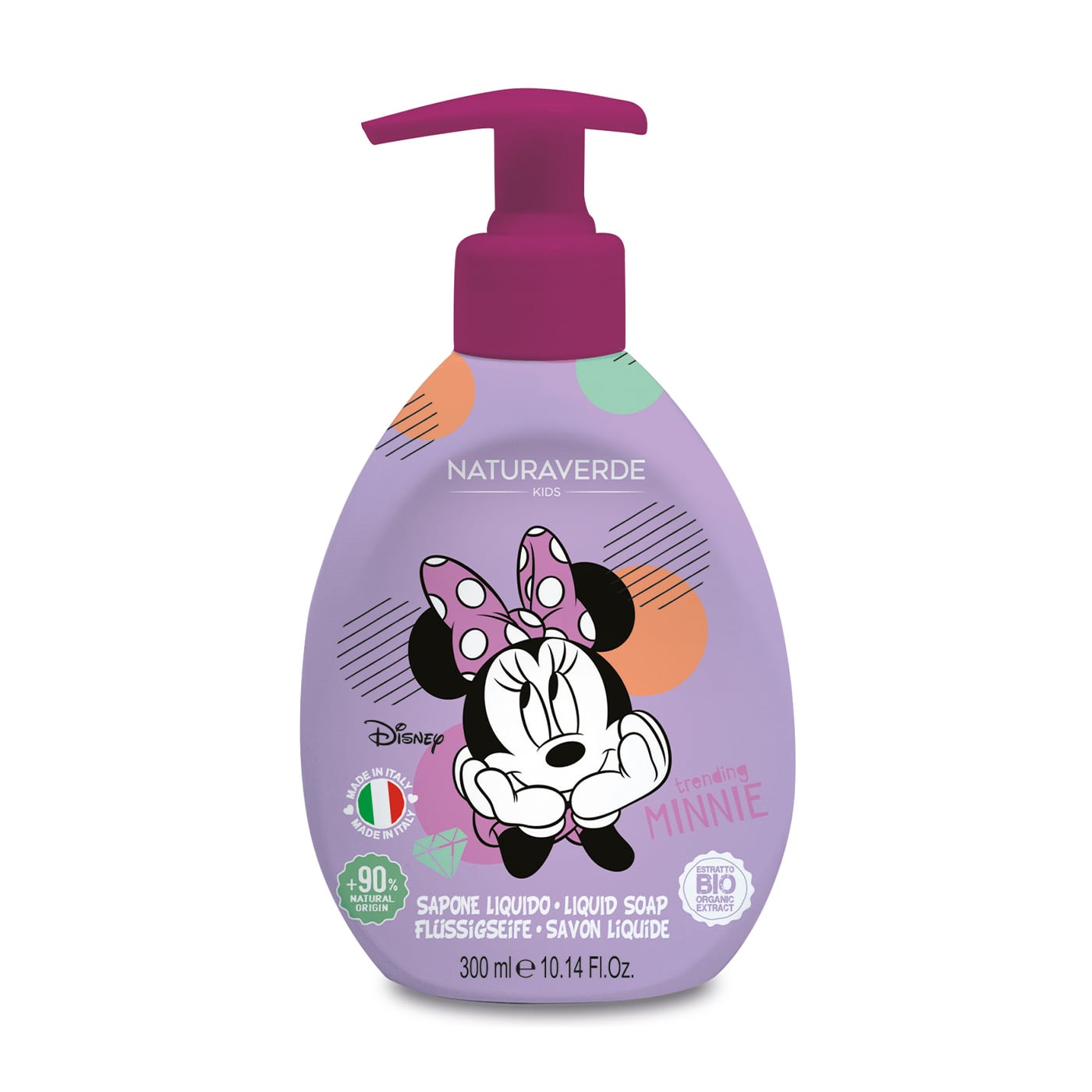 Дитяче рідке мило Naturaverde Kids Disney Minnie Mouse Liquid Soap, 300 мл